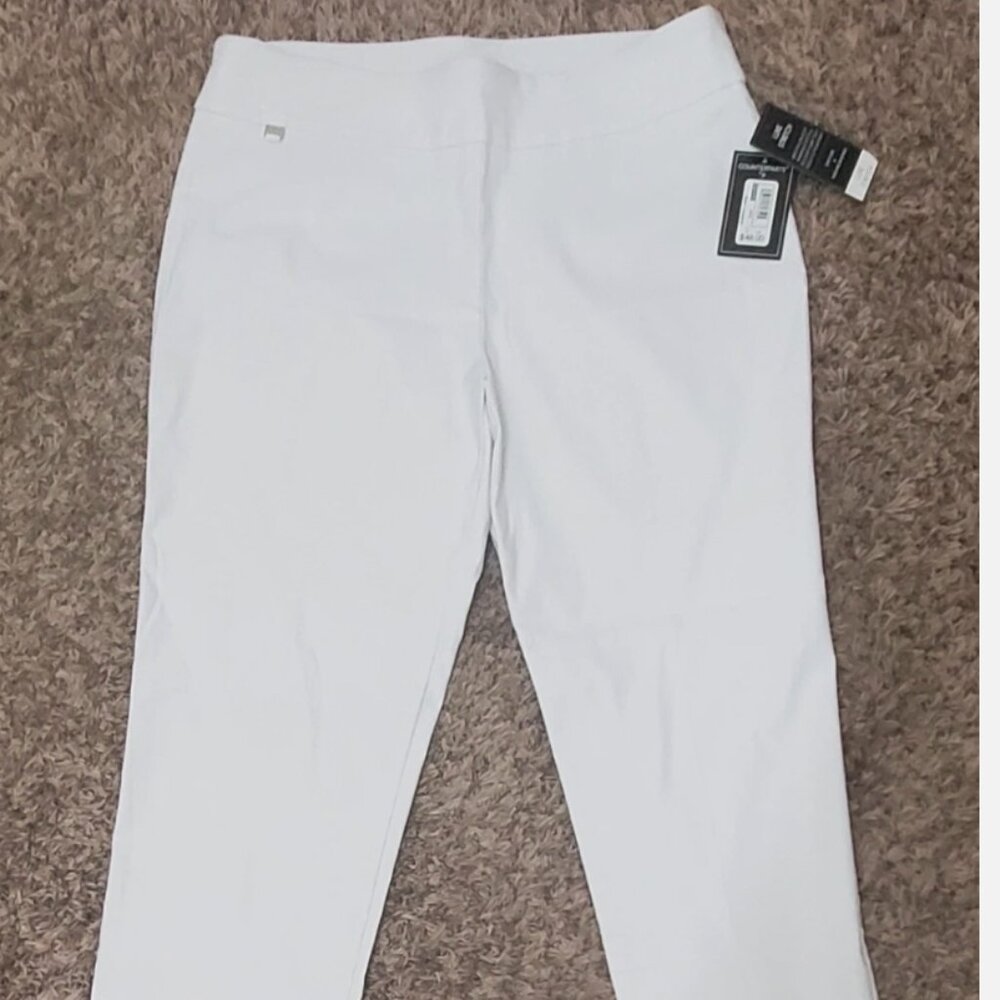 NWT Women's Counterparts Sz14 Luxe Stretch Ultra Soft White Dress Pants MSRP $48